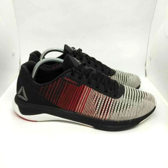 Reebok Fast‎ Flexweave Running Shoes Mens Size 9.5 Red Black White Sneakers main image 5
